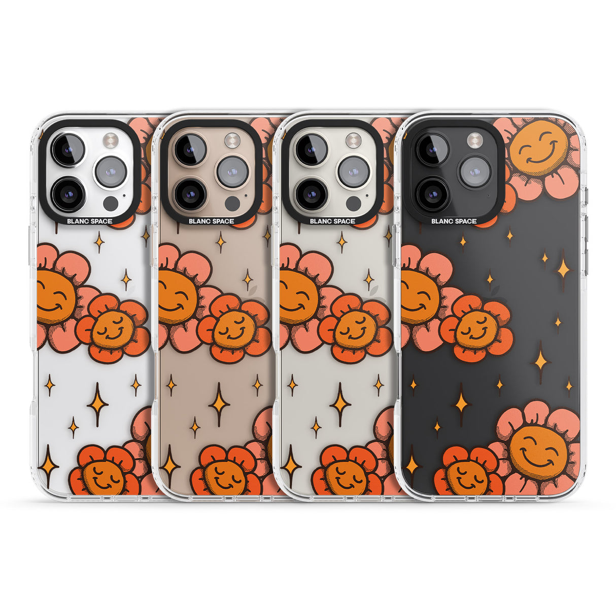 iPhone 16 Pro Max Mellow Flowers Black Impact Phone Case + Magsafe