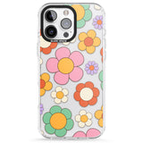 iPhone 16 Groovy Blossoms Clear Impact Phone Case