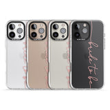 iPhone 16 Pro Max Bride to Be - Transparent Wedding Design Black Impact Phone Case