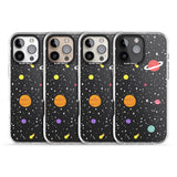 iPhone 16 Pro Max Cute Cartoon Planets Black Impact Phone Case