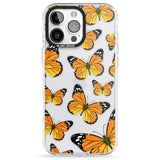 iPhone 16 Pro Max Sun-Yellow Butterflies Black Impact Phone Case