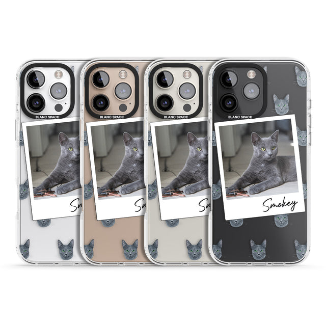 iPhone 16 Pro Max Personalised Korat Cat Photo Black Impact Phone Case