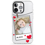 iPhone 16 Pro Max Personalised Love Instant Film Photo Black Impact Phone Case