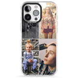 iPhone 16 Pro Max Personalised 4 Photo Grid Black Impact Phone Case