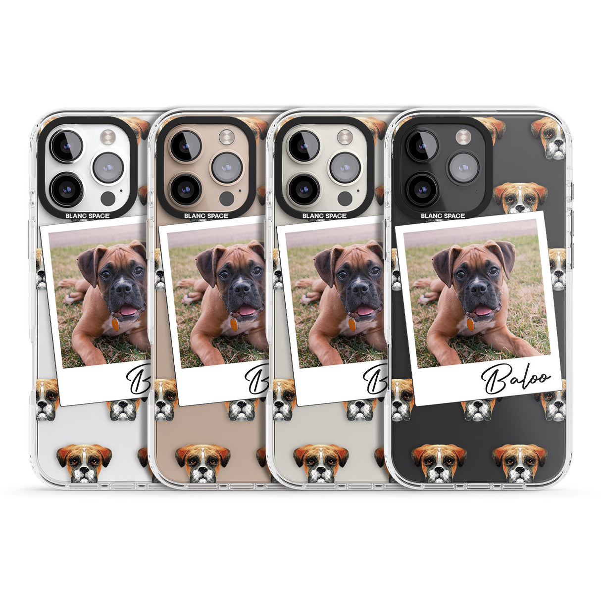 iPhone 16 Pro Max Personalised Boxer - Dog Photo Black Impact Phone Case