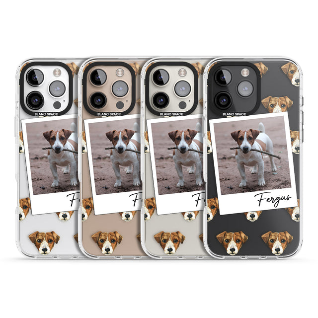 iPhone 16 Pro Max Personalised Jack Russell - Dog Photo Black Impact Phone Case