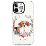 iPhone 16 Pro Max Personalised Beagle - Watercolour Dog Portrait Black Impact Phone Case