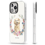 iPhone 16 Pro Max Personalised Golden Retriever - Watercolour Dog Portrait Black Impact Phone Case