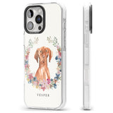 iPhone 16 Pro Max Personalised Hungarian Vizsla - Watercolour Dog Portrait Black Impact Phone Case