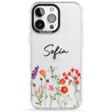 Personalised Spring Wildflowers Impact Phone Case for iPhone 16 Pro, iPhone 16 Pro Max