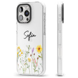 Personalised April Wildfowers Impact Phone Case for iPhone 16 Pro, iPhone 16 Pro Max