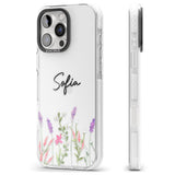 Personalised Lavender Wildflowers Impact Phone Case for iPhone 16 Pro, iPhone 16 Pro Max