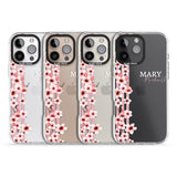 iPhone 16 Pro Max Personalised Cherry Blossoms & Stripes Black Impact Phone Case