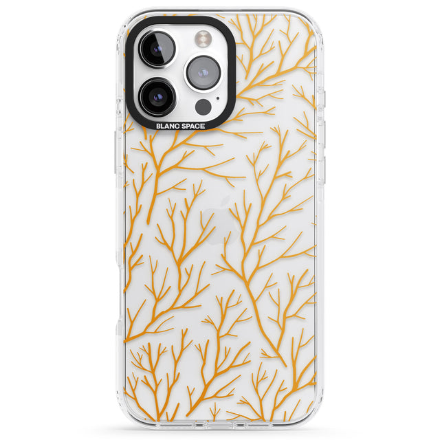 iPhone 16 Pro Max Personalised Bramble Branches Pattern Black Impact Phone Case