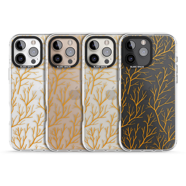 iPhone 16 Pro Max Personalised Bramble Branches Pattern Black Impact Phone Case