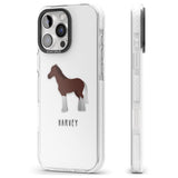 iPhone 16 Pro Max Personalised Brown Horse Black Impact Phone Case