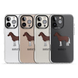 iPhone 16 Pro Max Personalised Brown Horse Black Impact Phone Case