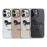 iPhone 16 Pro Max Personalised Black Horse Black Impact Phone Case