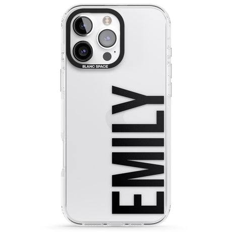 iPhone 16 Pro Max Personalised Name Black Impact Phone Case