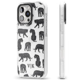 iPhone 16 Pro Max Personalised Tiger Silhouettes Black Impact Phone Case