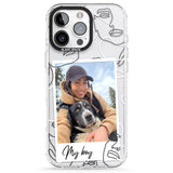 iPhone 16 Pro Max Personalised Abstract Faces Instant Photo Black Impact Phone Case