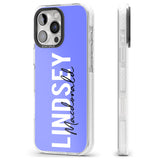 iPhone 16 Pro Max Personalised Bold Name: Purple Black Impact Phone Case