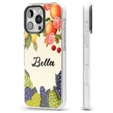 iPhone 16 Pro Max Personalised Vintage Fruits Black Impact Phone Case + Magsafe