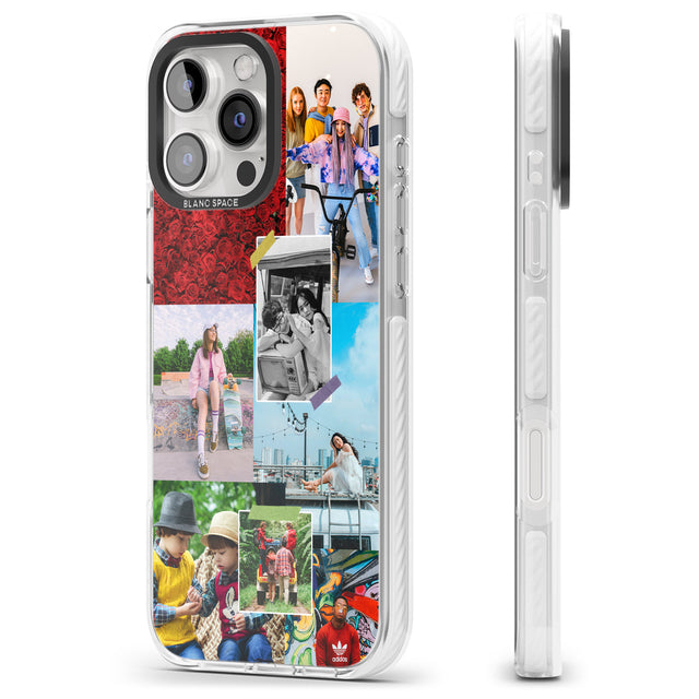 iPhone 16 Pro Max Personalised Photo Collage Black Impact Phone Case