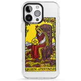 iPhone 16 Pro Max Personalised Queen of Pentacles Tarot Card - Colour Black Impact Phone Case