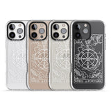 iPhone 16 Pro Max Personalised Wheel of Fortune Tarot Card - White Transparent Black Impact Phone Case