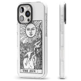 iPhone 16 Pro Max Personalised The Sun Tarot Card - Transparent Black Impact Phone Case