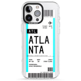 iPhone 16 Pro Max Personalised Atlanta Boarding Pass Black Impact Phone Case