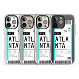 iPhone 16 Pro Max Personalised Atlanta Boarding Pass Black Impact Phone Case