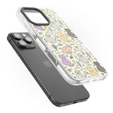 iPhone 16 Pro Max Cat Pattern Cream Black Impact Phone Case