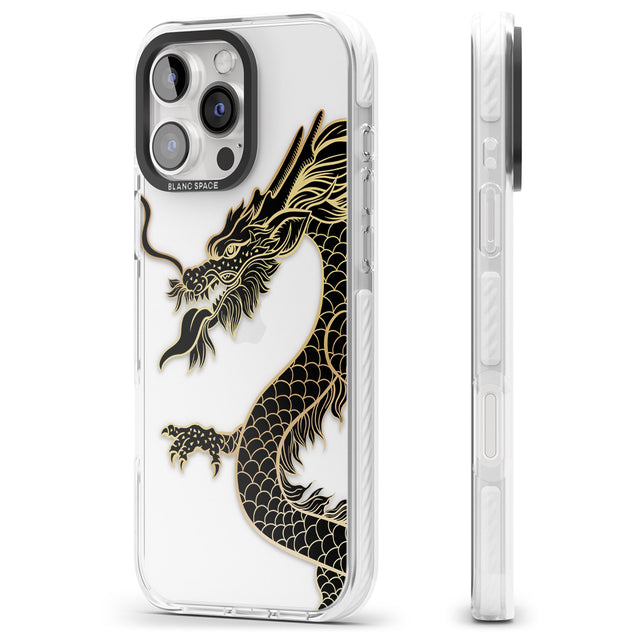 iPhone 16 Pro Max Large Black Dragon Black Impact Phone Case