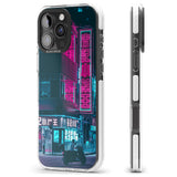 iPhone 16 Pro Max Motorcylist & Signs - Neon Cities Photographs Black Impact Phone Case