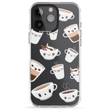 iPhone 16 Pro Max Coffee Faces Black Impact Phone Case