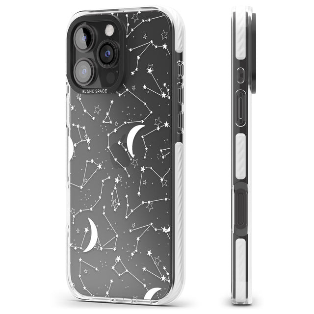 iPhone 16 Pro Max White Constellations Black Impact Phone Case