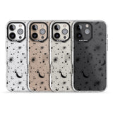 iPhone 16 Pro Max Moons & Stars Black Impact Phone Case