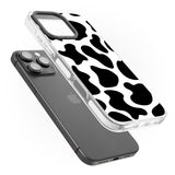 iPhone 16 Pro Max Cow Print Black Impact Phone Case