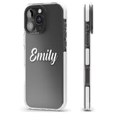 iPhone 16 Pro Max Personalised Clear Text 1B Black Impact Phone Case