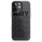 iPhone 16 Pro Max Personalised Clear Text 5E Black Impact Phone Case