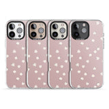 iPhone 16 Pro Max Dark Pink Cute Floral Design Black Impact Phone Case