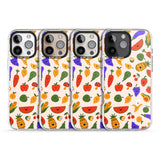 iPhone 16 Pro Max Mixed Kawaii Food Icons - Solid Black Impact Phone Case