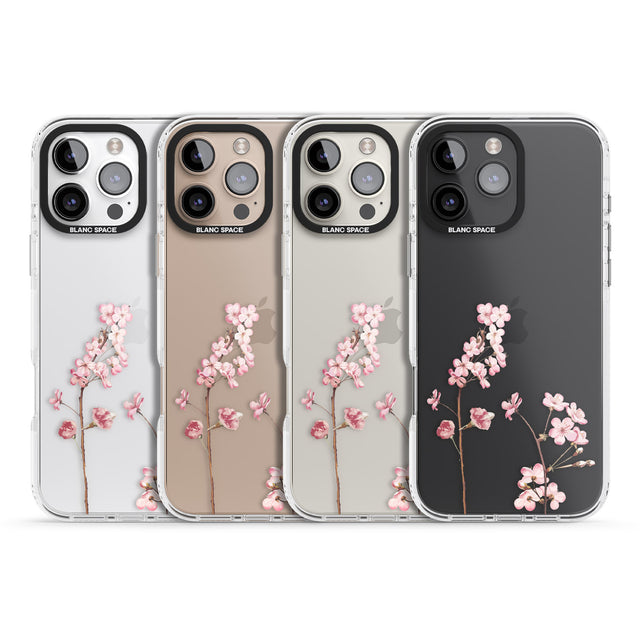 iPhone 16 Pro Max Blossom Flower Black Impact Phone Case