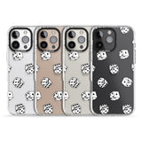 iPhone 16 Pro Max Clear Dice Pattern Black Impact Phone Case