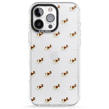 iPhone 16 Pro Max Cavalier King Charles Spaniel Pattern Clear Black Impact Phone Case