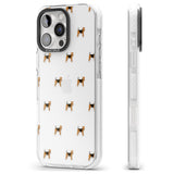 iPhone 16 Pro Max Airedale Terrier Dog Pattern Clear Black Impact Phone Case