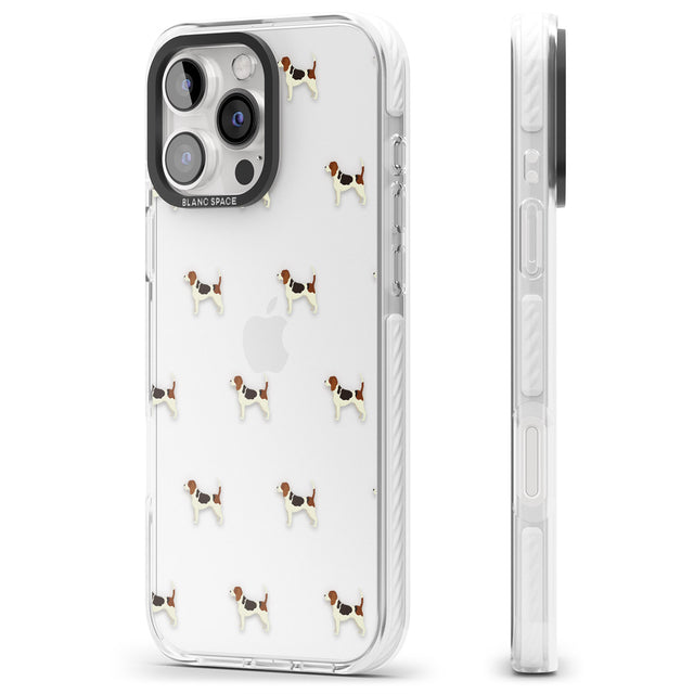 iPhone 16 Pro Max Beagle Dog Pattern Clear Black Impact Phone Case