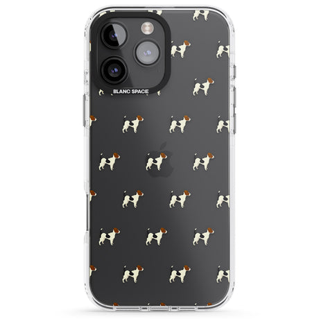 iPhone 16 Pro Max Jack Russell Terrier Dog Pattern Clear Black Impact Phone Case